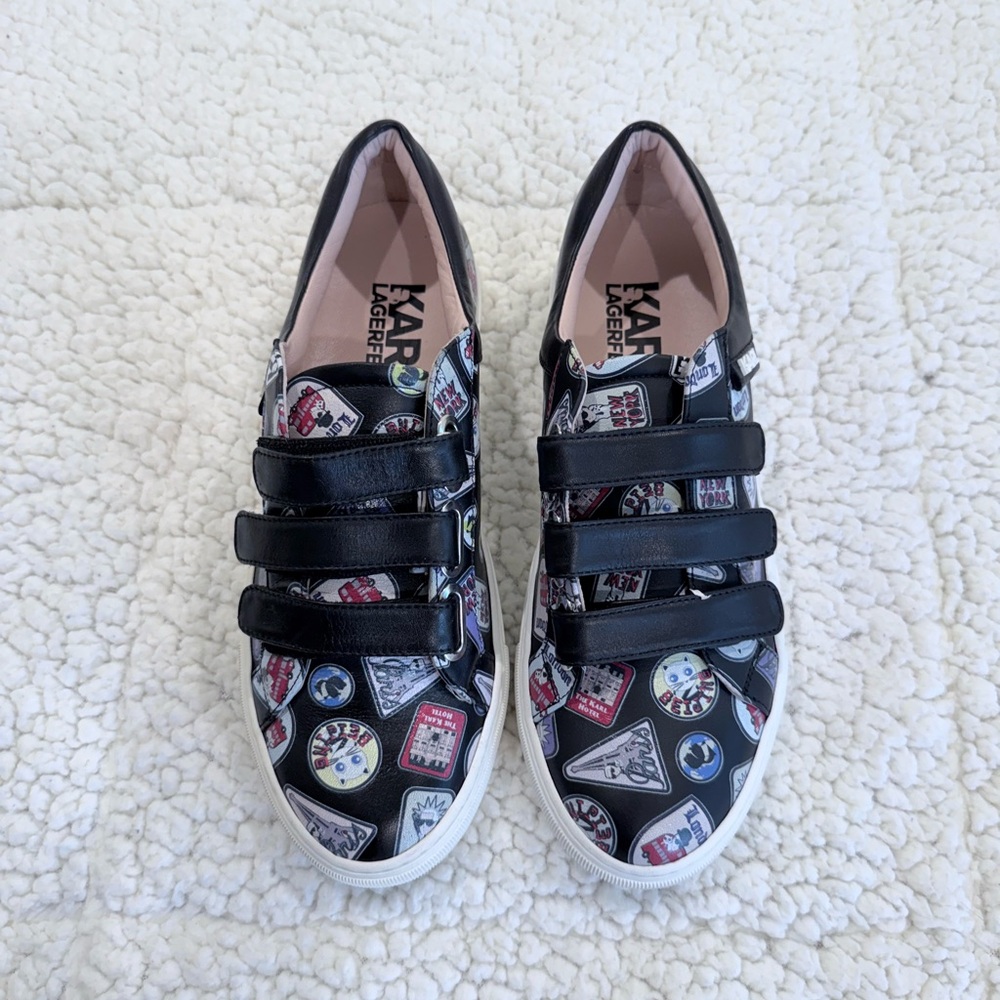 Karl Lagerfel Black Patterned Sneakers
